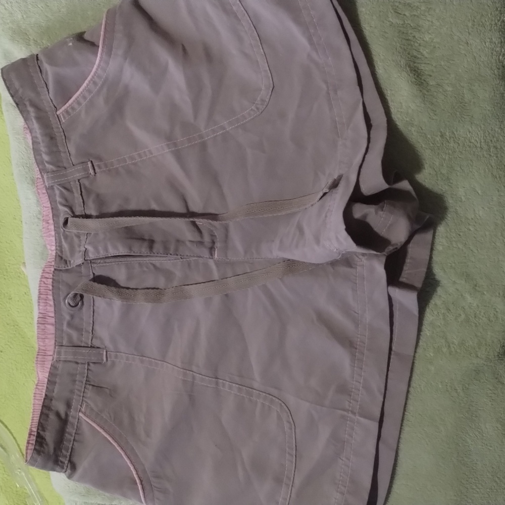 East West Shorts Gray with Pink Accents Size M, Red Label